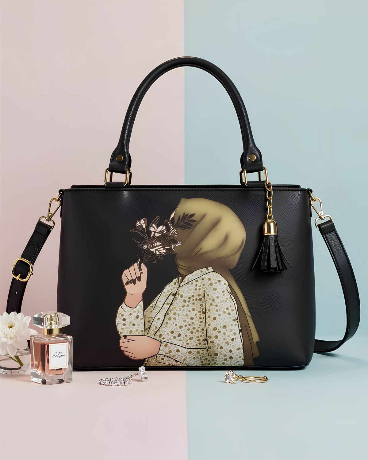 Elegant Black Hijab Bag for Girls & Women's