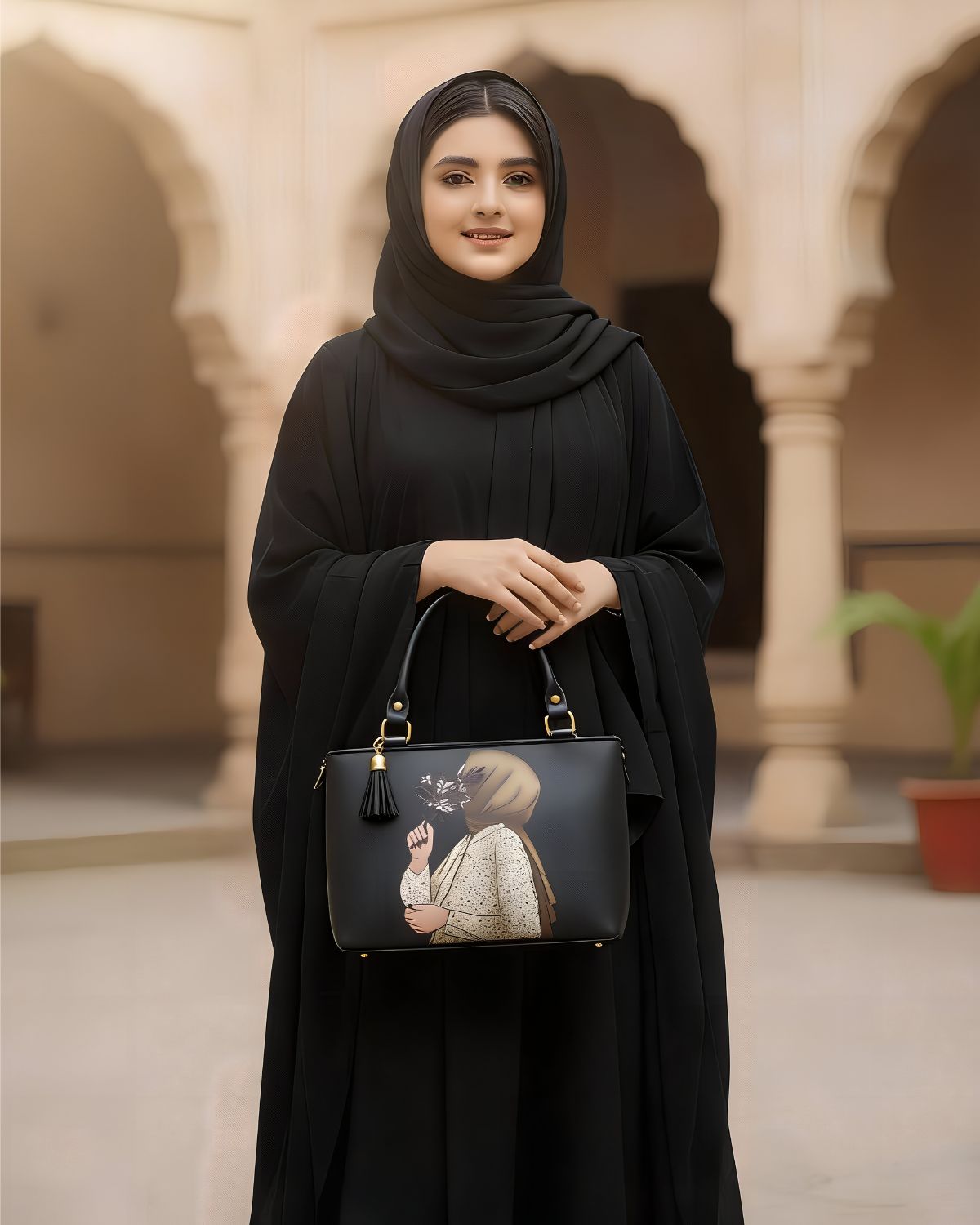 Elegant Black Hijab Bag for Girls & Women's
