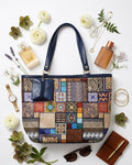 Collage Velvet Shoulder Bag for Women's