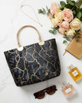 Marble Velvet Hand Bag for Women's