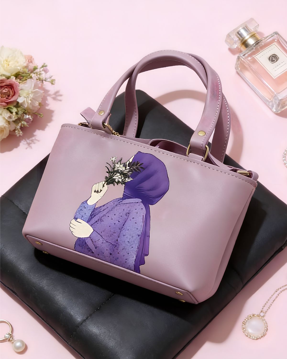 Elegant Purple Hijab Bag for Girls & Women's