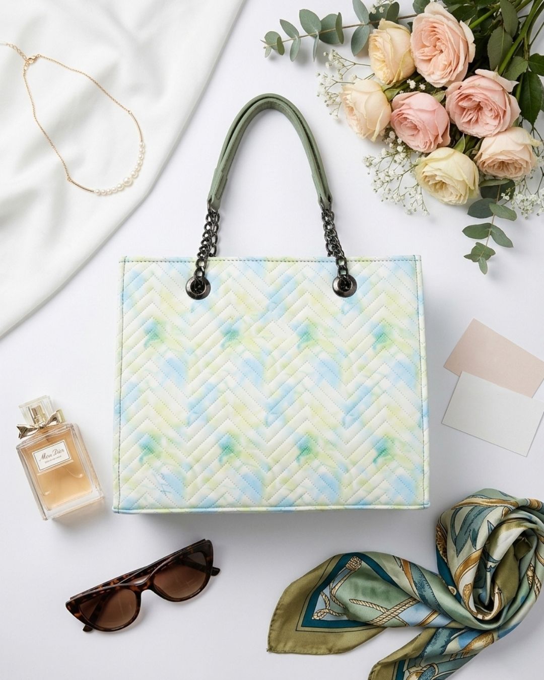Rainbow Chevron Handbag