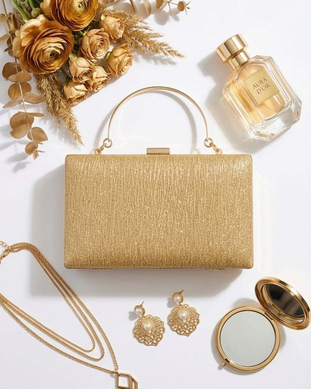 Luxury Shimmer Clutches for Womens