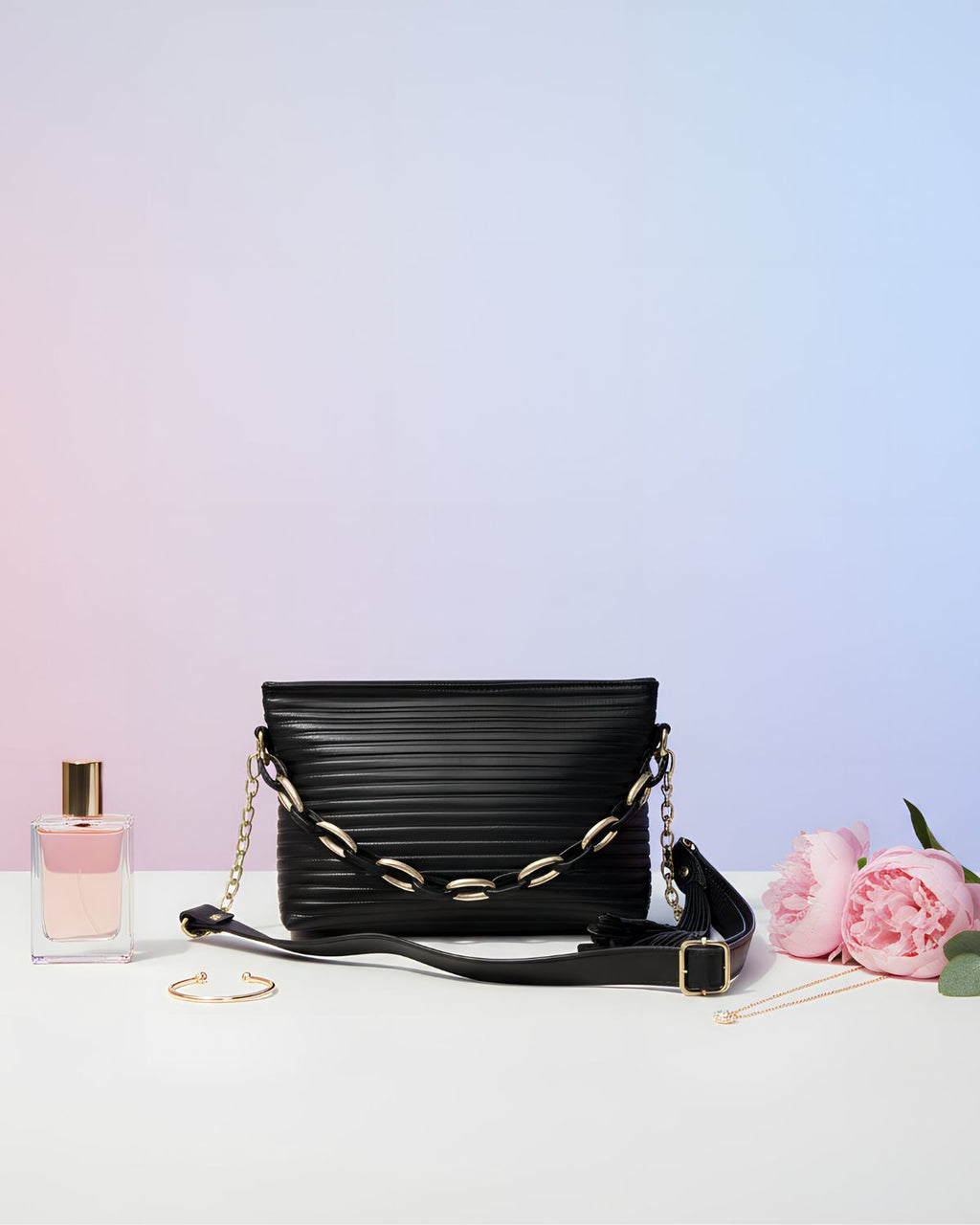 Stylish Black Crossbody Bag
