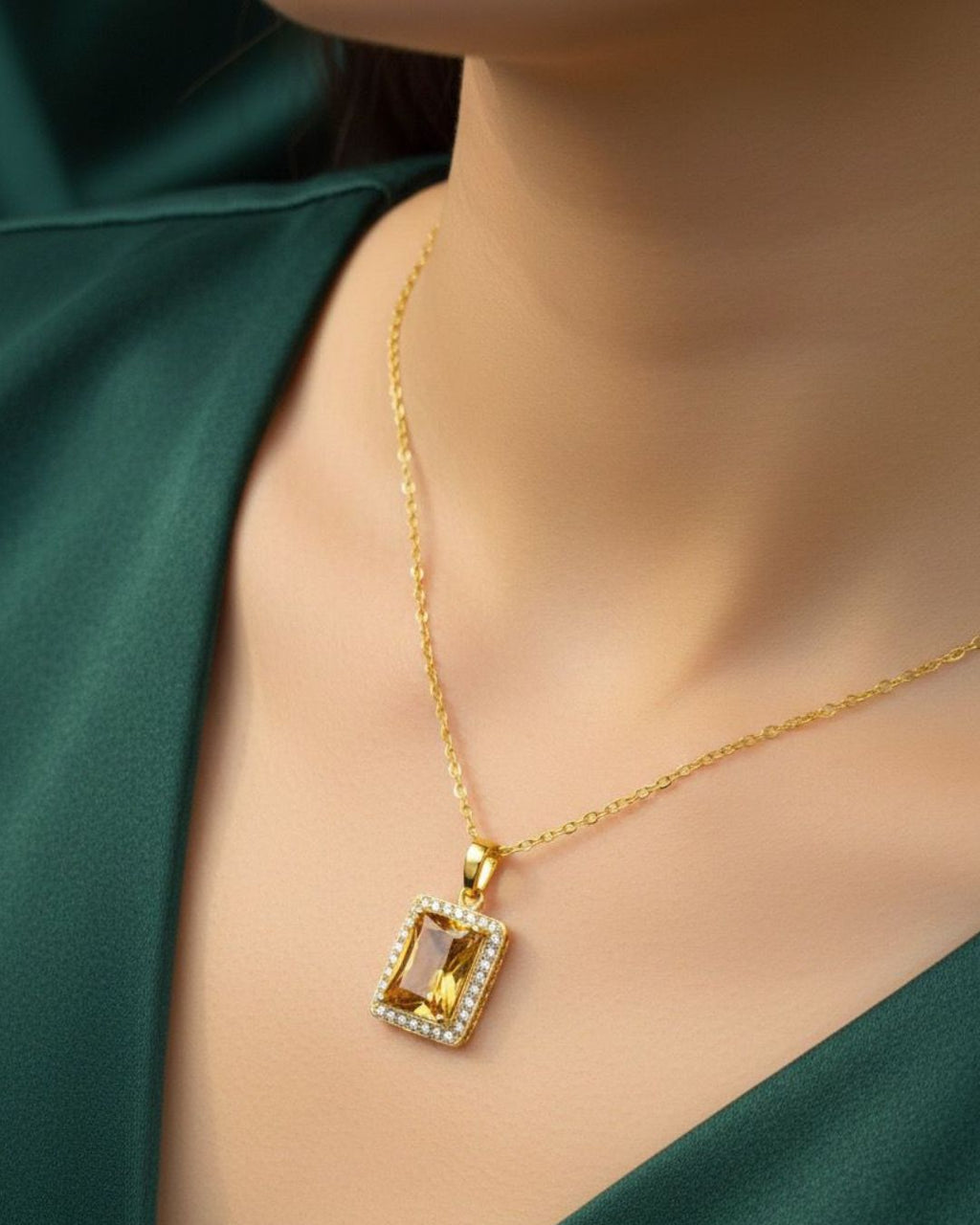 Fancy Beautiful Gold Plated Zircon Pendants