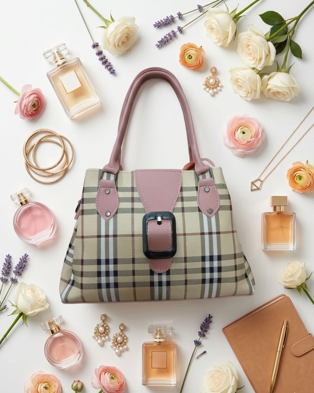 Classic Check Buckle Shoulder Bag