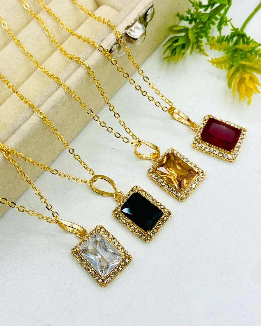 Fancy Beautiful Gold Plated Zircon Pendants